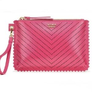 Victoria's Secret vintage Hot Pink Laser-Cut Wristlet